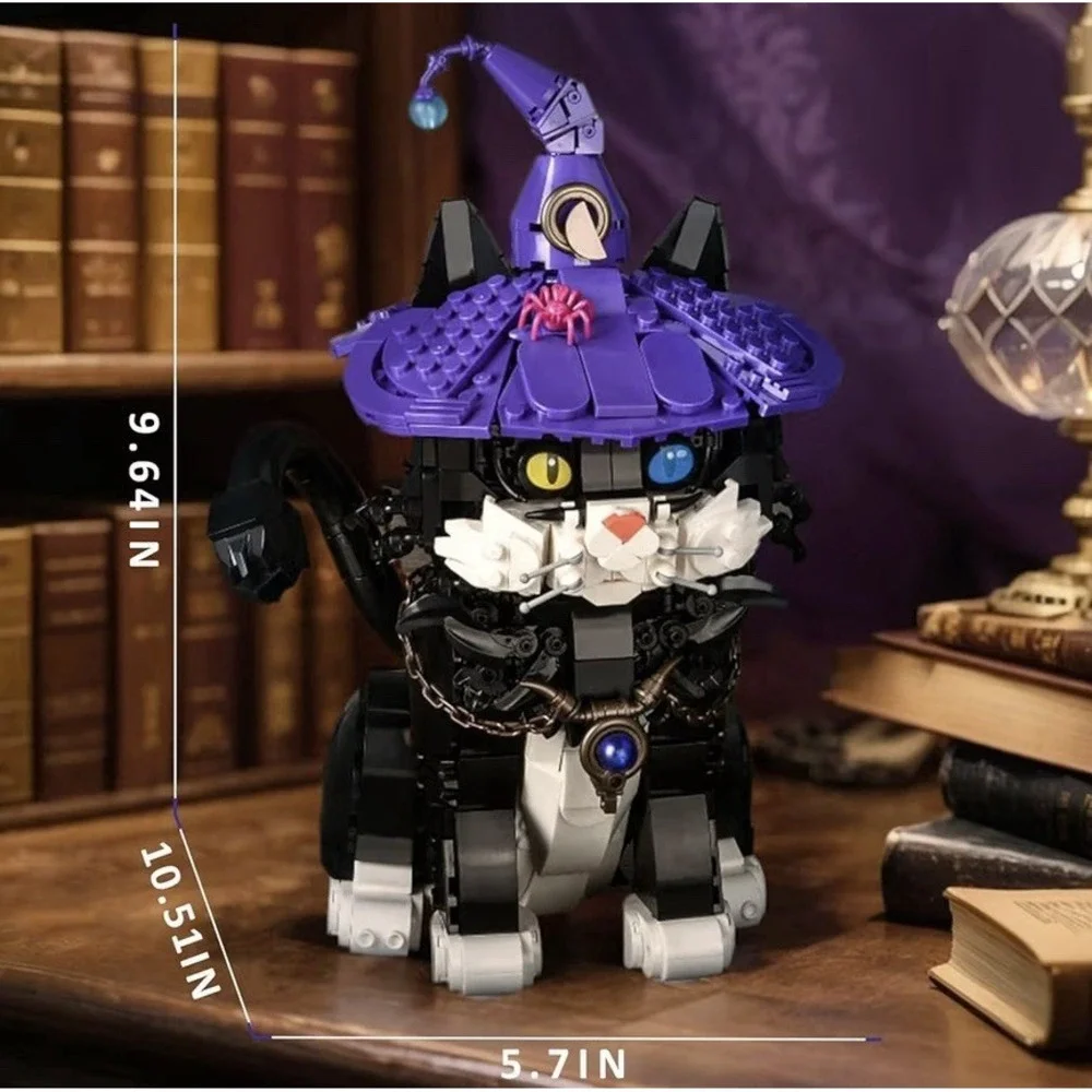 Magic Cat Building Blocks for Adult, Collectible Cat Model Set